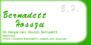 bernadett hosszu business card